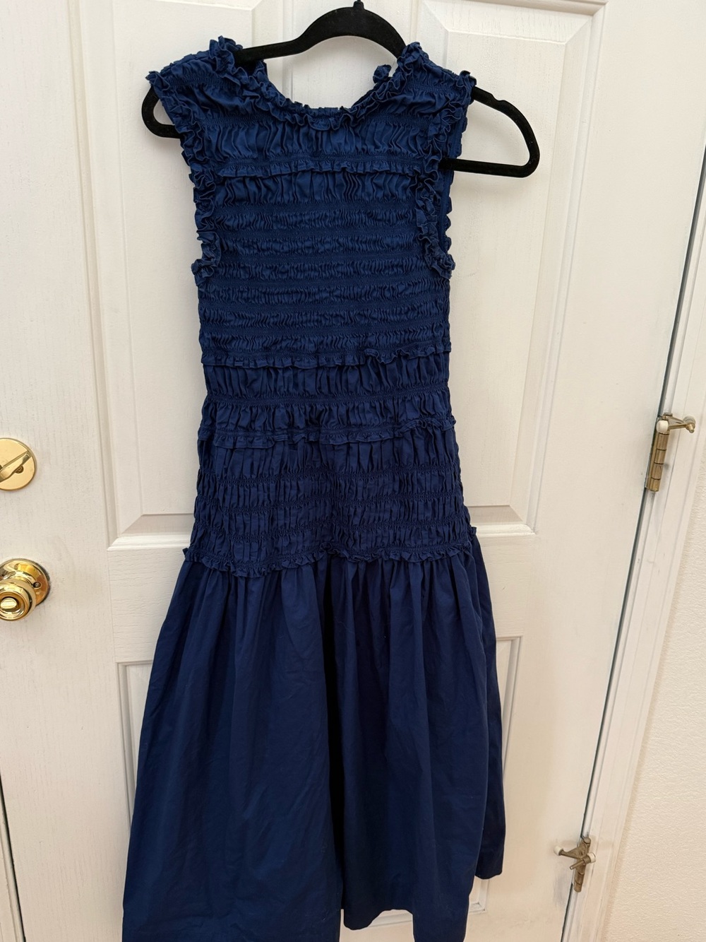 Ivy city smocked navy dress